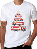 Firetruck Christmas Tree T-Shirt