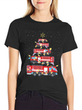Firetruck Christmas Tree T-Shirt