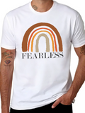 Fearless Rainbow Graphic Tee - Black
