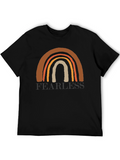 Fearless Rainbow Graphic Tee - Black