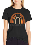 Fearless Rainbow Graphic Tee - Black