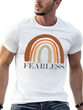 Fearless Rainbow Graphic Tee - Black