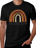 Fearless Rainbow Graphic Tee - Black
