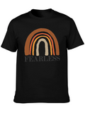Fearless Rainbow Graphic Tee - Black