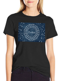 Zodiac T-Shirt - Astrology Design - Black Cotton Tee