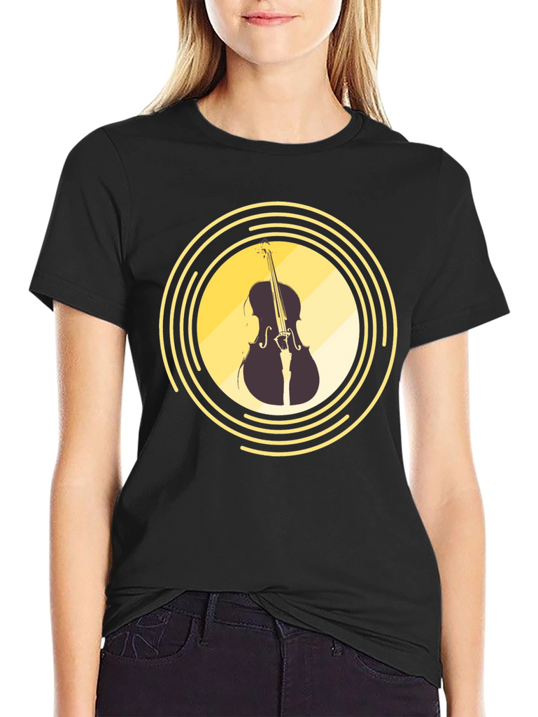 Musical Cello Graphic T-Shirt