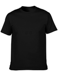 Skeptical Face Black Cotton T-Shirt