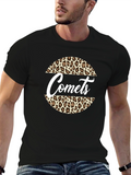 Comets Leopard Print Graphic T-Shirt