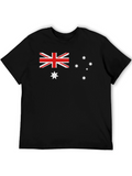 Australian Flag Graphic Black T-Shirt