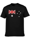 Australian Flag Graphic Black T-Shirt