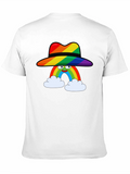 Rainbow Character Graphic Black T-Shirt