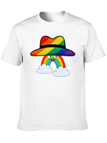 Rainbow Character Graphic Black T-Shirt