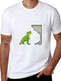 T-Rex Hates Rock Climbing Graphic Tee