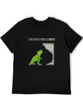 T-Rex Hates Rock Climbing Graphic Tee