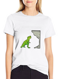 T-Rex Hates Rock Climbing Graphic Tee