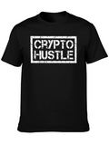 Crypto Hustle Black T-Shirt - Distressed Graphic Tee