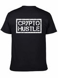 Crypto Hustle Black T-Shirt - Distressed Graphic Tee