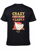 Crazy Chicken Lady T-Shirt - Chicken Lover Gift