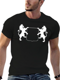Heraldic Lions Black T-Shirt