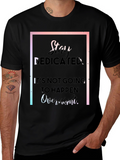 Stay Dedicated Black T-Shirt - Motivational Quote