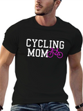 Cycling Mom Graphic Tee - Black