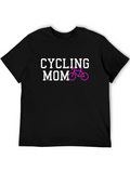 Cycling Mom Graphic Tee - Black
