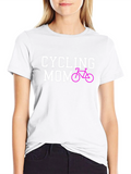 Cycling Mom Graphic Tee - Black