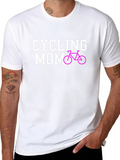 Cycling Mom Graphic Tee - Black