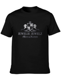 Jewelie Jewelz Royal Nation Black Graphic T-Shirt