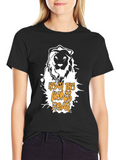 Lions Roar Graphic Tee - Black Cotton T-Shirt