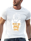 Lions Roar Graphic Tee - Black Cotton T-Shirt