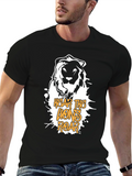 Lions Roar Graphic Tee - Black Cotton T-Shirt