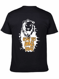 Lions Roar Graphic Tee - Black Cotton T-Shirt