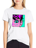 Anime Running Team Graphic Tee - Black Cotton