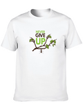 Never Give Up Graphic Tee - Black