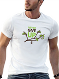 Never Give Up Graphic Tee - Black