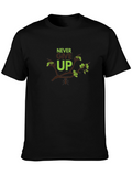 Never Give Up Graphic Tee - Black