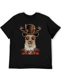 Steampunk Deer T-Shirt - Unique Animal Graphic Tee