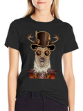 Steampunk Deer T-Shirt - Unique Animal Graphic Tee