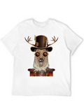 Steampunk Deer T-Shirt - Unique Animal Graphic Tee