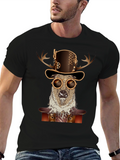 Steampunk Deer T-Shirt - Unique Animal Graphic Tee