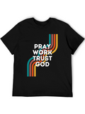 Pray Work Trust God T-Shirt