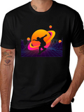 Retro Skater Planet Graphic T-Shirt