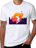 Retro Skater Planet Graphic T-Shirt