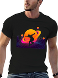 Retro Skater Planet Graphic T-Shirt