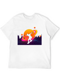 Retro Skater Planet Graphic T-Shirt