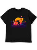 Retro Skater Planet Graphic T-Shirt