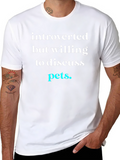Introverted Pets T-Shirt - Discuss Your Furry Friends!