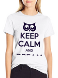 Keep Calm Owl Graphic Print Tee