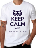 Keep Calm Owl Graphic Print Tee